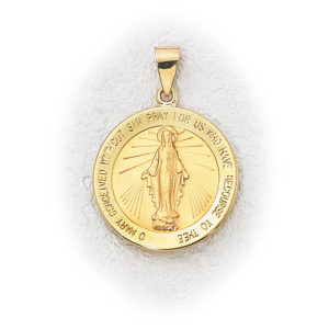 14K Gold Miraculous Medal - Holy Gold Jewelry